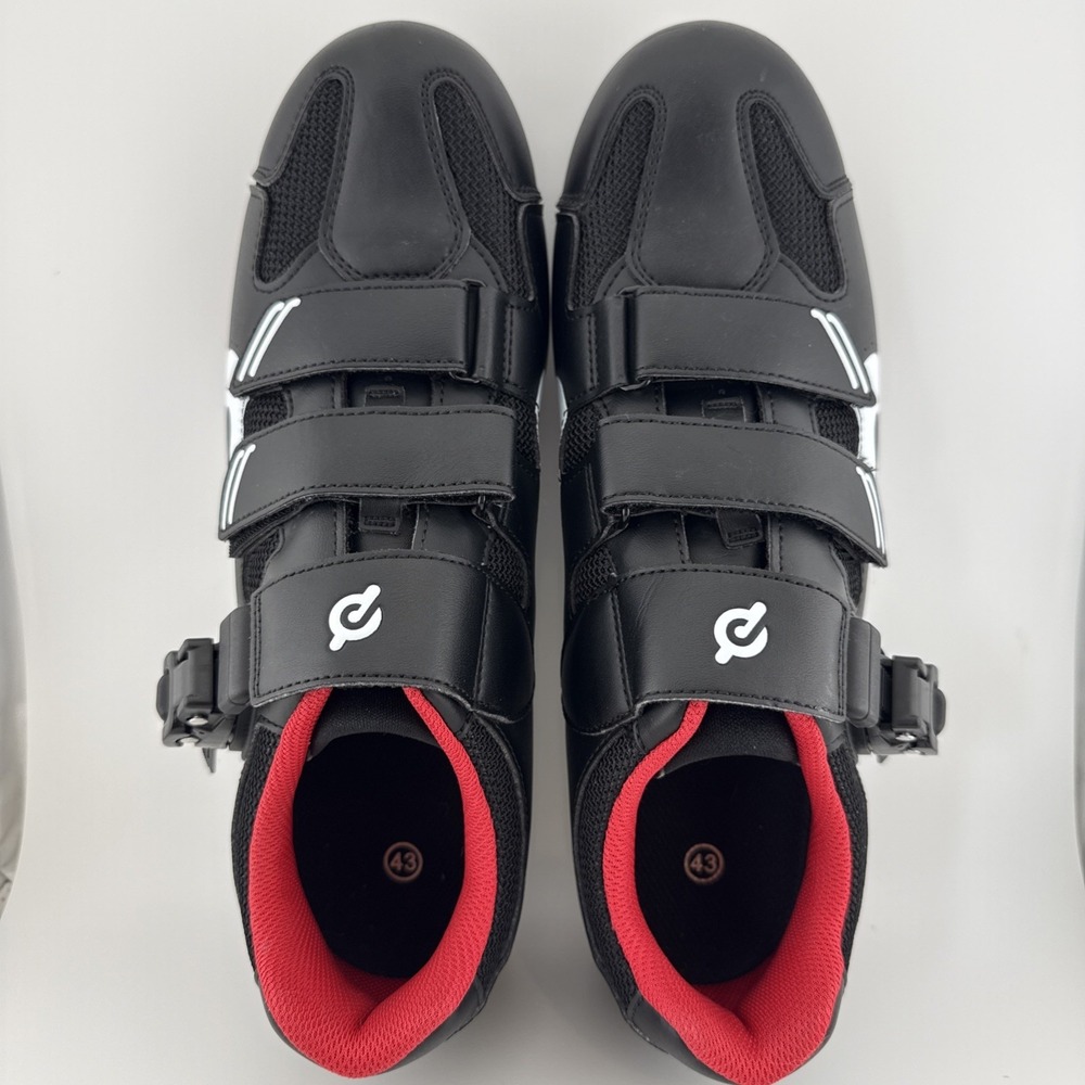 Peloton Cycling Shoes W/Straps Size 12 W/10.5 M/EU 43 (PL-SH-B-43) Cleats Incl